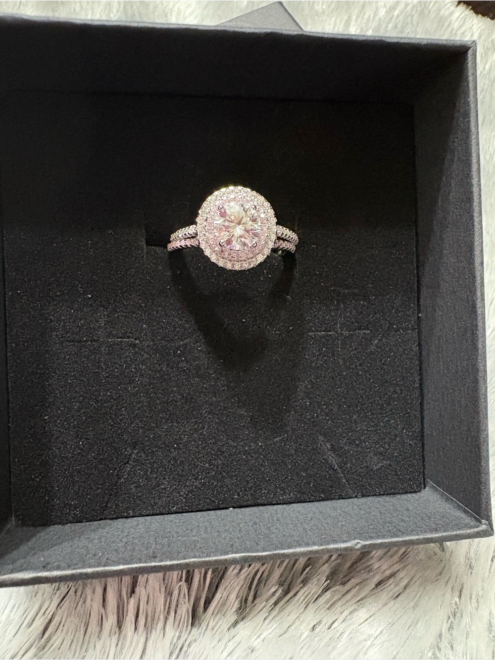 Moissanite Halo Ring